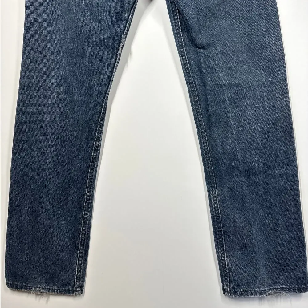 Vintage Levi’s 501 Y2K Men's Button Fly Straight Leg Denim Jeans Black 31x32